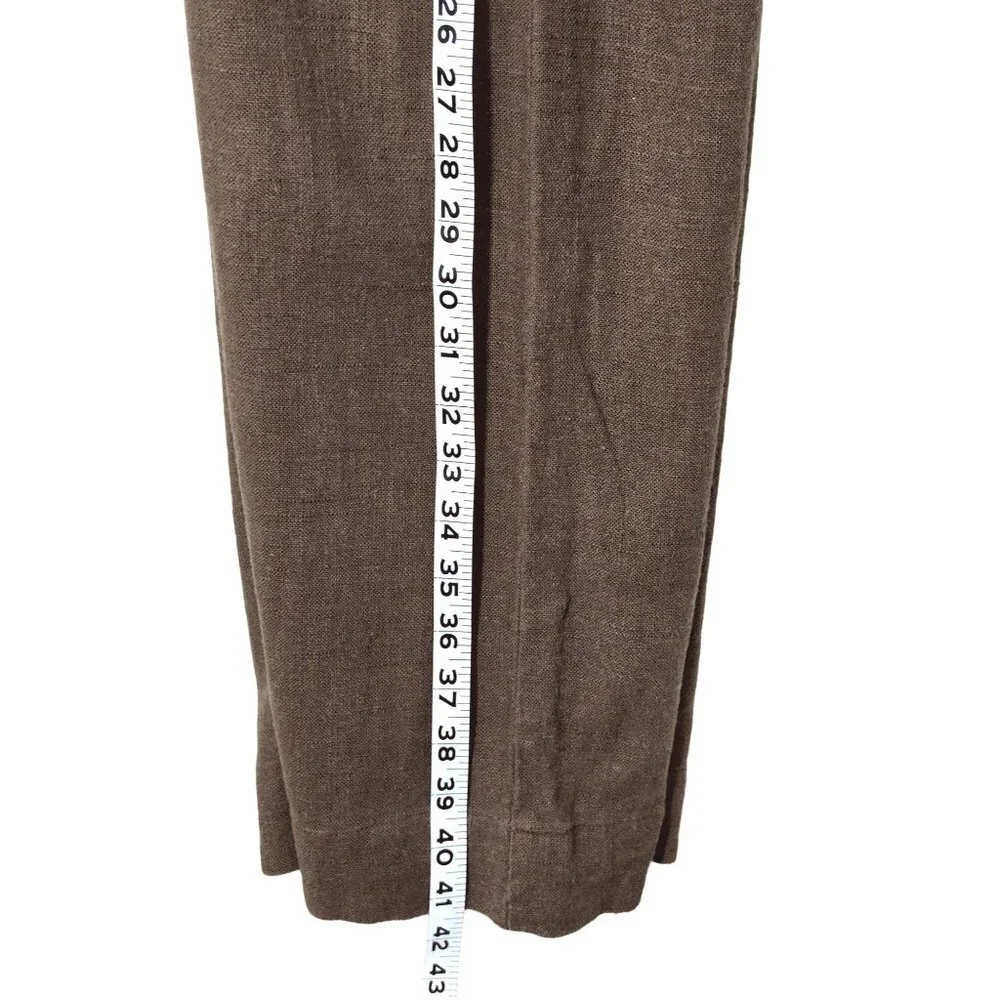 House Of Harlow Pants Womens 4 Brown Tailored Cargo Linen Blend Career Casual - Picture 8 of 10